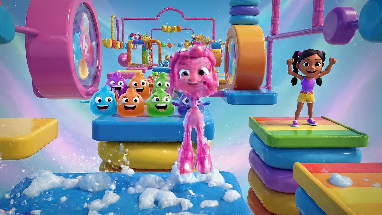 Fall Guys Jelly Runner Stuck Inside the Foam | Nursery Rhymes for Kids & Baby Songs