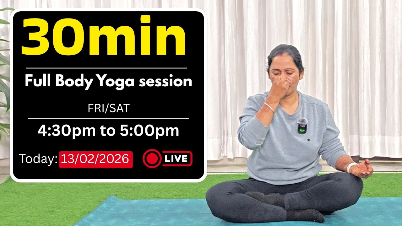 Live Yoga Class for Beginners | वसा जलाने के लिए। | Yoga Fat burn.