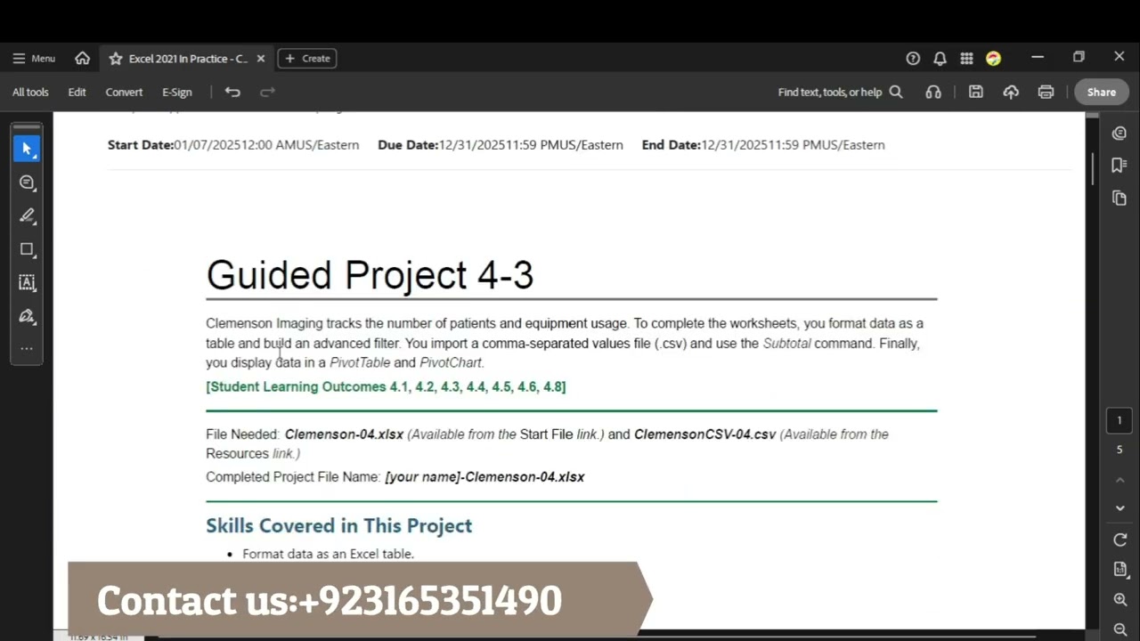 Excel 2021 In Practice Ch 4 Guided Project 4-3 | Excel 2024 In Practice Ch 4 Guided Project 4-3
