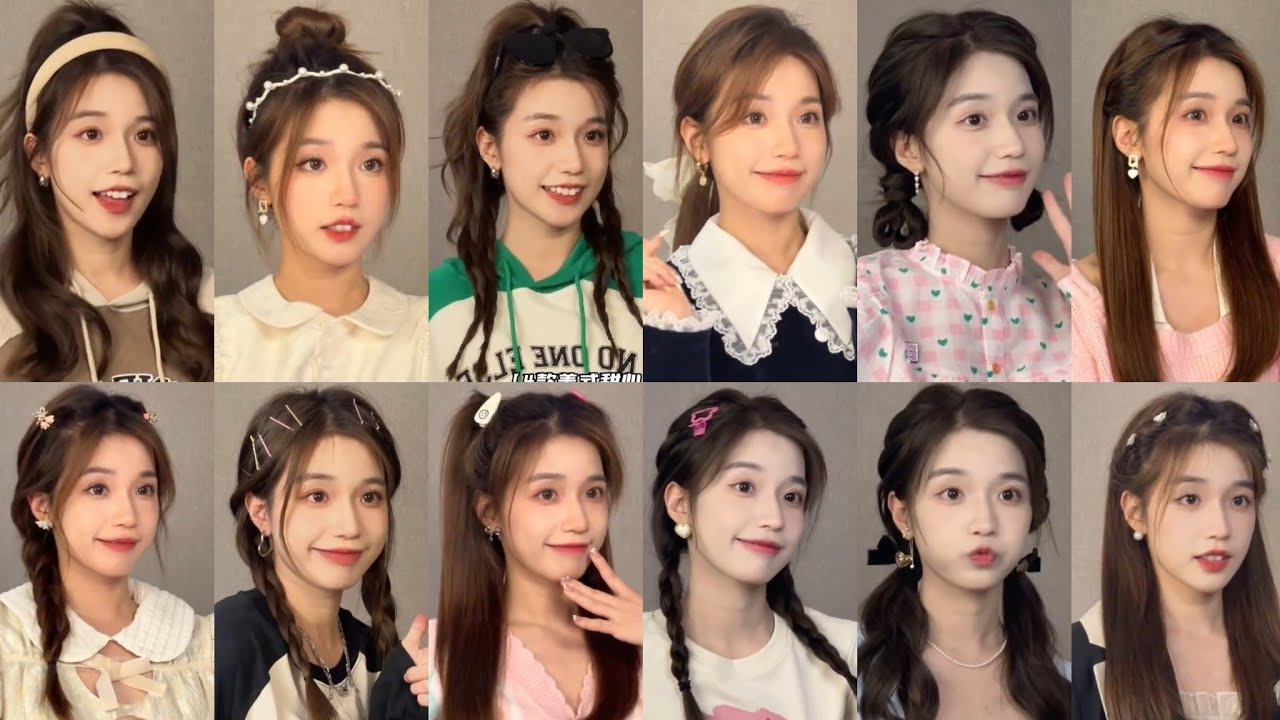Quick & Easy Cute Hairstyle💙💚🧡💜Tutorials All In This Video*KOREAN STYLES