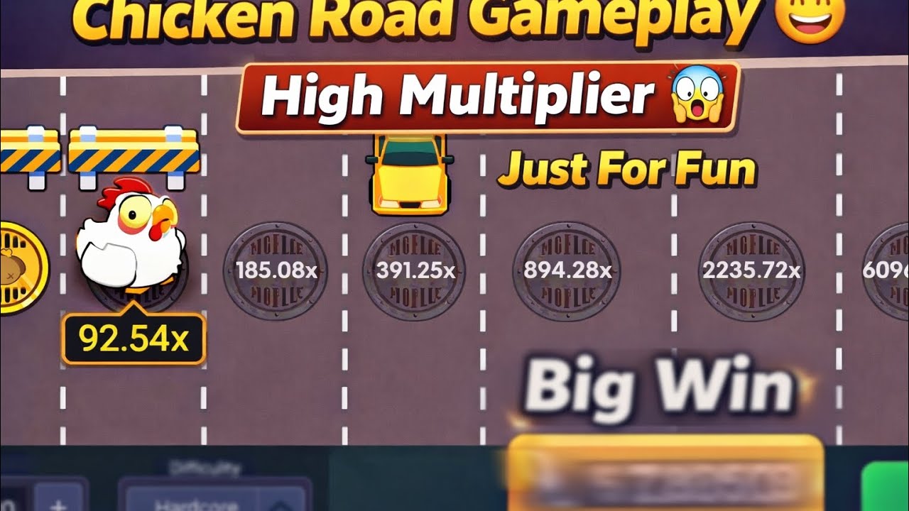 Chicken Road Gameplay 😱 | High Multiplier Big Win | Just For Fun
