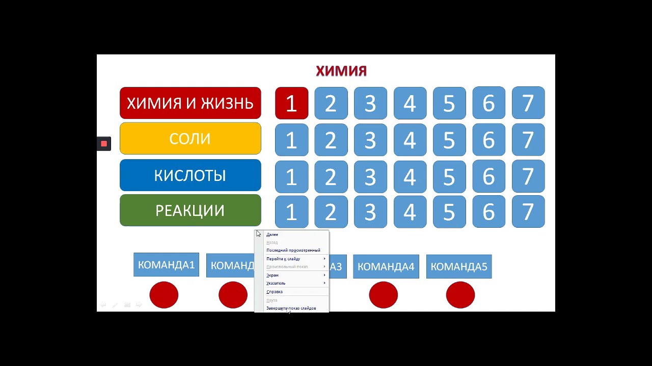 Шаблон СВОЯ ИГРА.