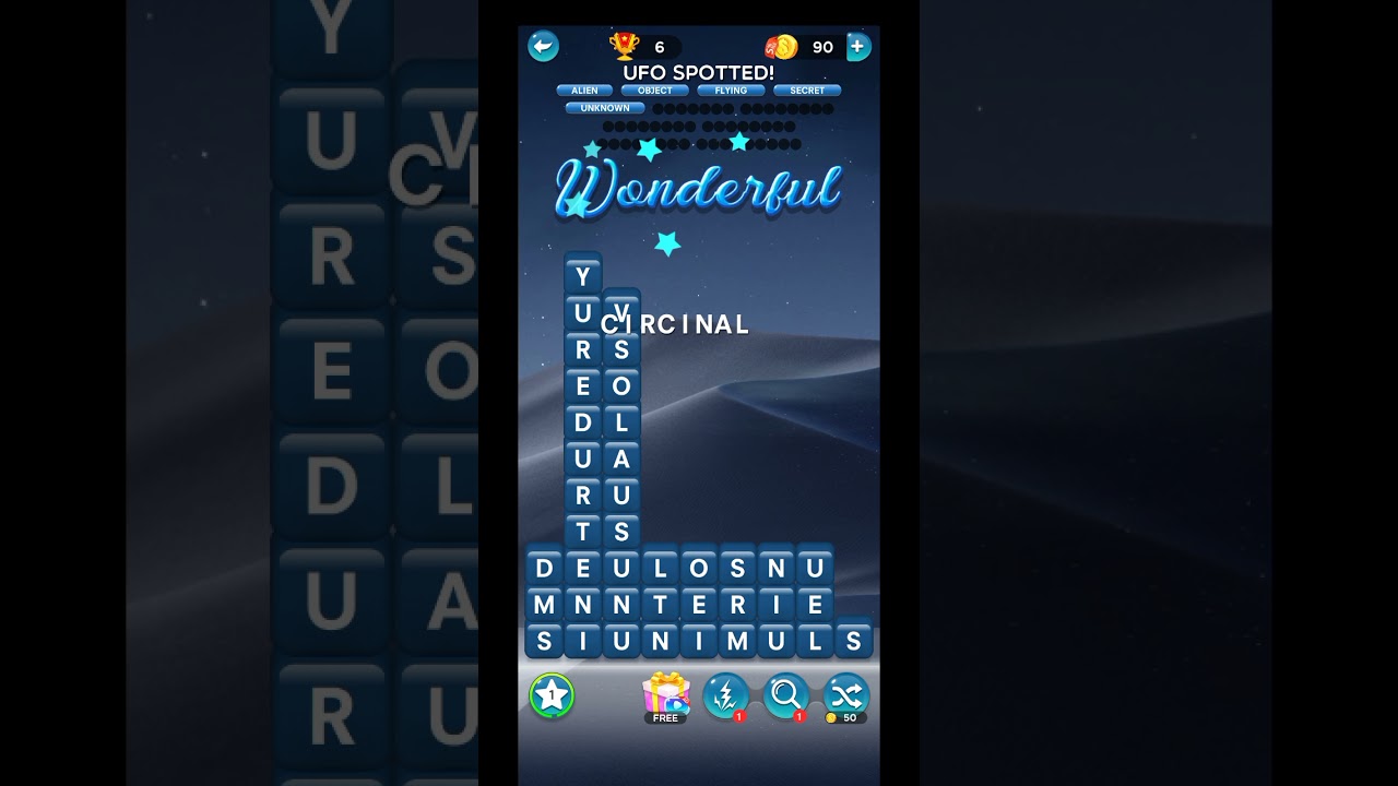 Word Crush Level 349 | Word Crush I See a Ufo