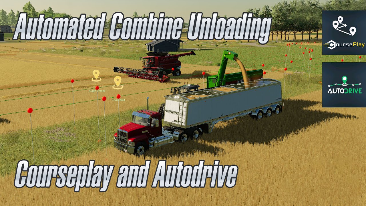 Автоматизируйте сбор урожая с помощью Autodrive и Courseplay — обучающее руководство FS22