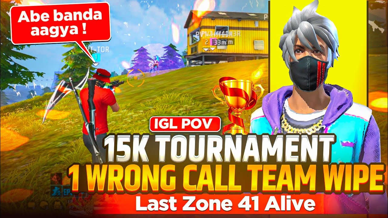 IGL POV 👀 ONE WRONG DECISION 🔥 TEAM WIPE | 15K TOURNAMENT 🏆