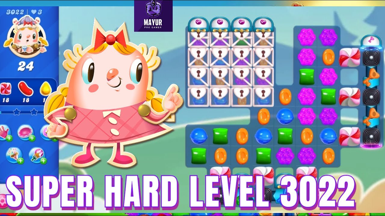 Candy Crush Saga Super Hard Level 3022 || No boosters || 3 Sugar Stars 🌟🌟🌟