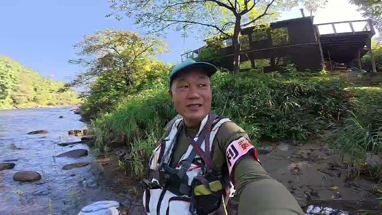 利根川本流テンカラ釣り　３回もバラしまったけどこのポイントにはかなりの大物が潜んでいる。   HD 1080p