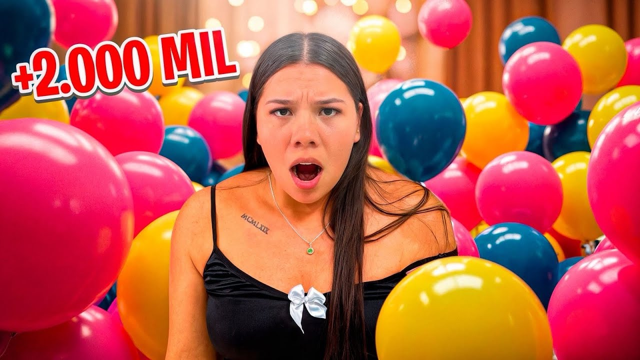 +2000 GLOBOS EN EL CUARTO /BROMA/