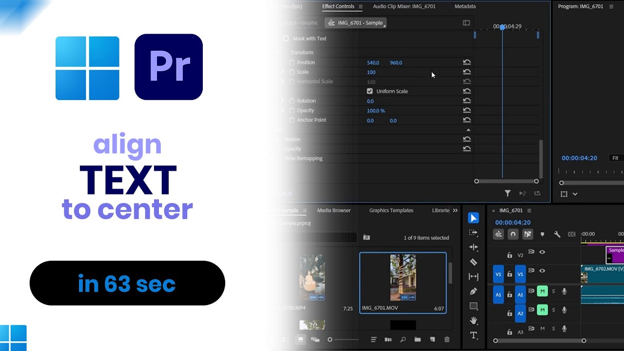 How to Fix Text Not Aligning to Center in Premier Pro [easy]