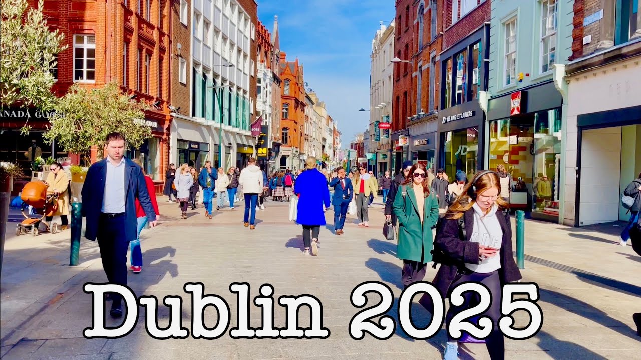 Dublin City centre - Grafton street walking tour | Dublin Ireland March 2025| 4K UHD 60fps video