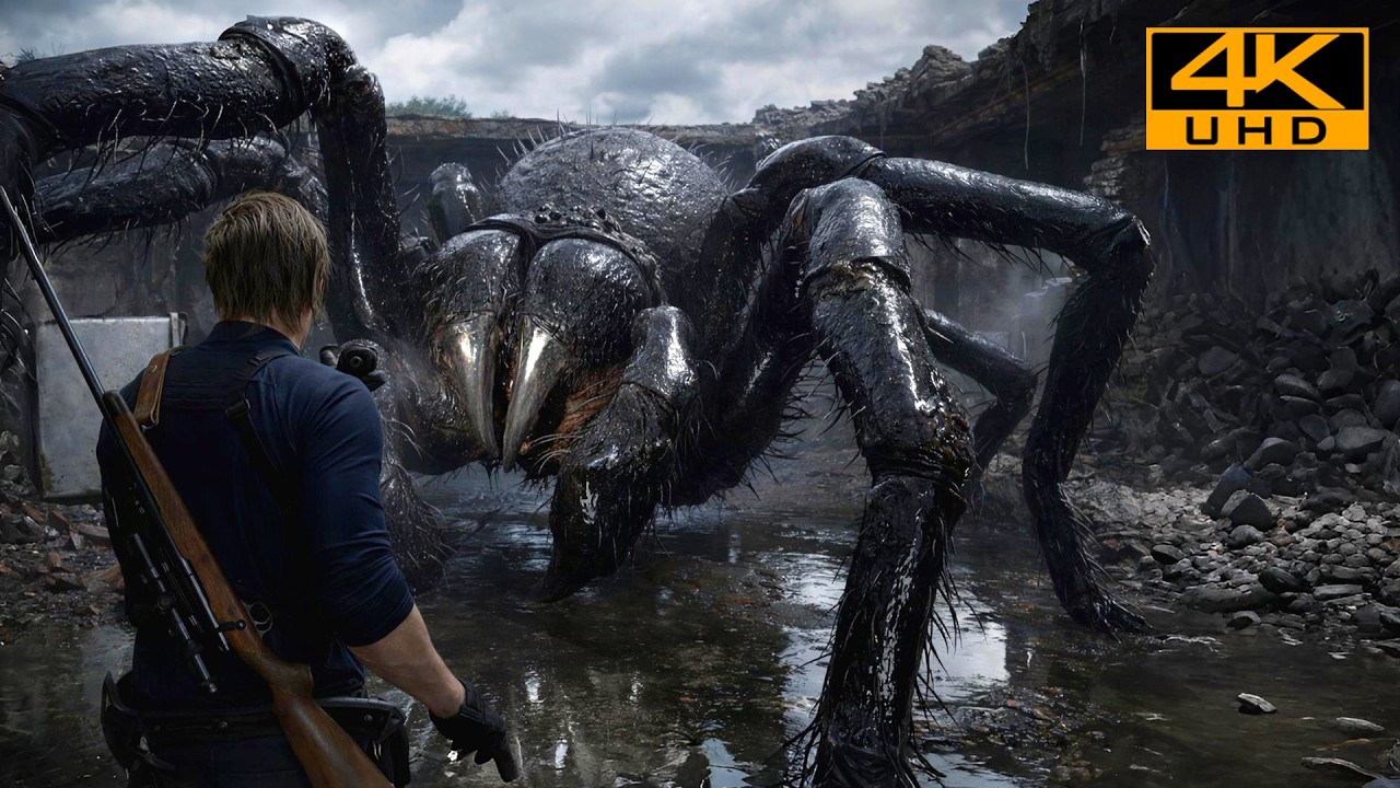 Resident Evil 9 Requiem - Leon Vs Giant Spider Boss Fight Gameplay | Ultra Graphics [4K UHD 60FPS]