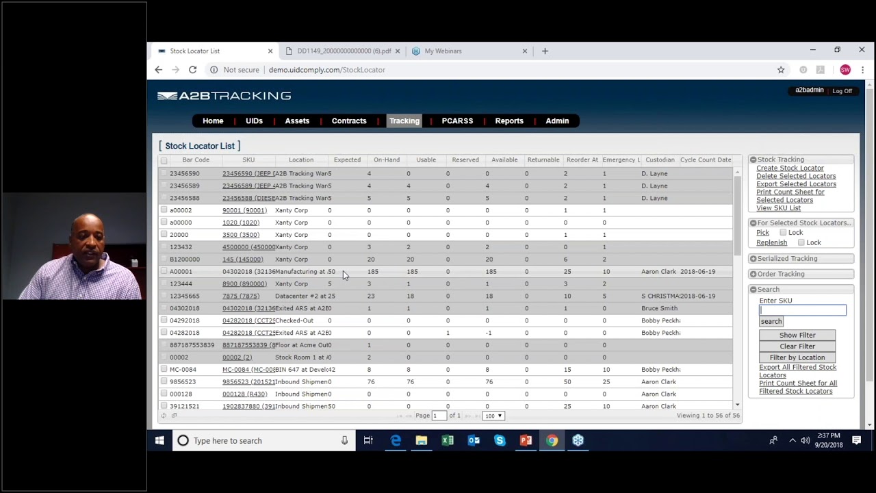 Demo: Tracking Stock Items in UC! Web