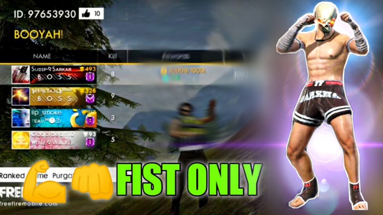 FREEFIRE ONLY FIST CHALLENGE 💪💥💥🤪 #SUDIPSARKAR