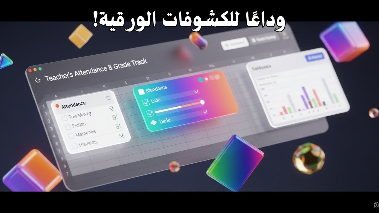 احتراف جداول بيانات جوجل: تصميم كشف متابعة إلكتروني وتفاعلي (حضور وغياب + درجات)