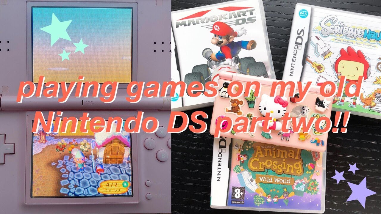 Playing old games on my Nintendo DS part two !! Mario Kart, Scribblenauts & Animal Crossing update