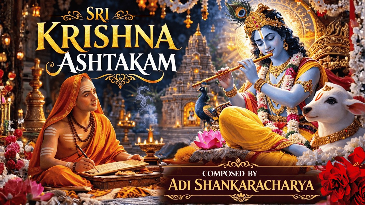 Sri Krishna Ashtakam | Jagadguru Adi Shankaracharya&rsquo;s Divine Offering | Sacred Hymn