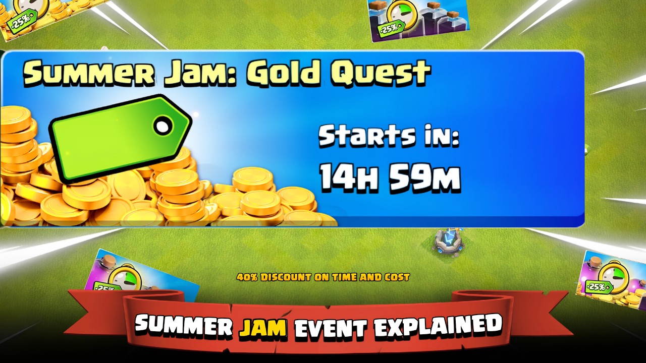 New Event SUMMER JAM Explained : Gold Quest, Elixir Quest, Dark Elixir Quest, Everything Quest
