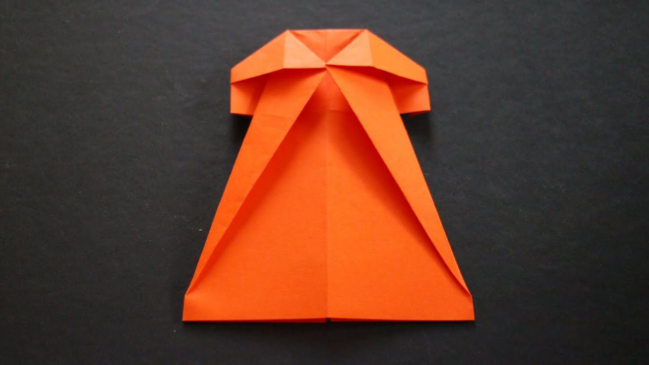 Origami: 'Kleid' Basteln mit Papier & Basteln mit Kindern [W+]