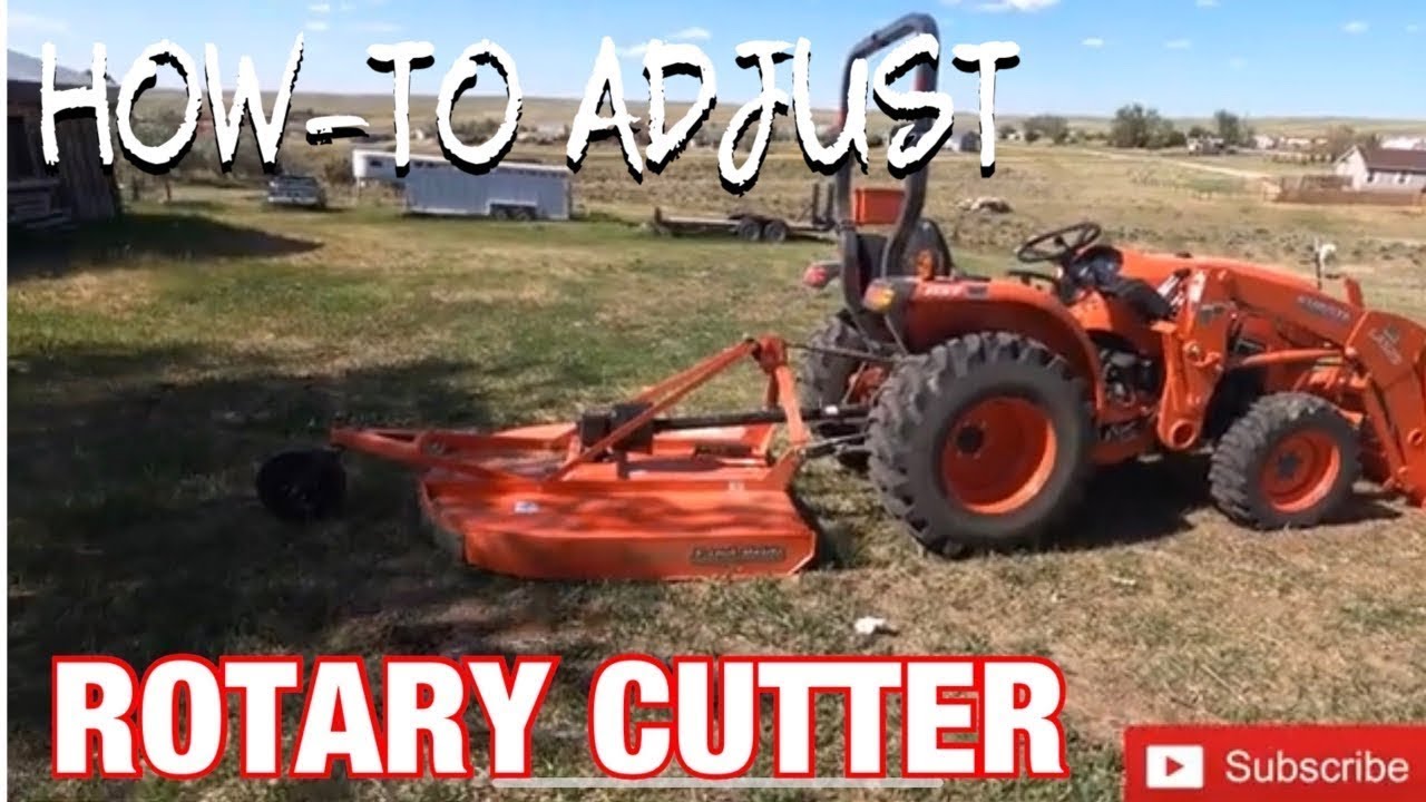 Как настроить роторную газонокосилку [Kubota L3901 RCR1260 Mower]