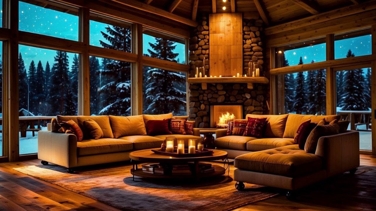 Fireside Candlelight Jazz – Cozy Winter Cabin Mood for Deep Focus