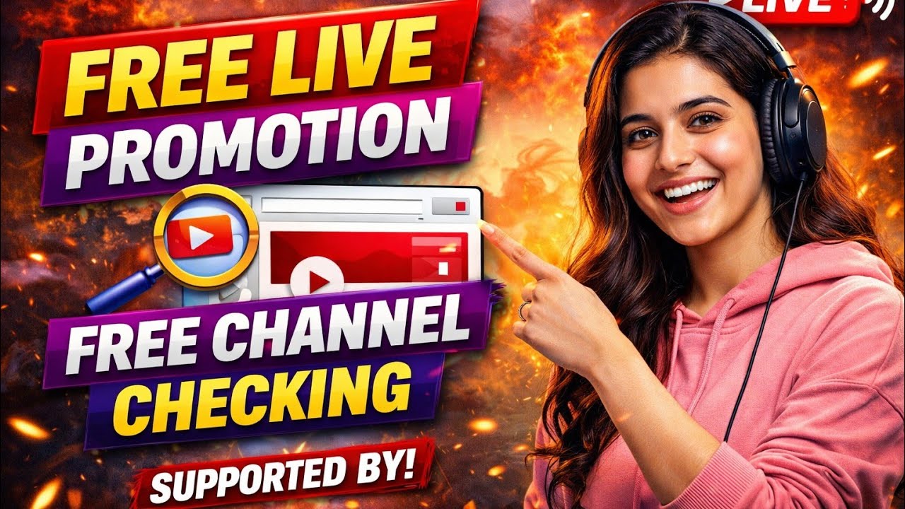free live promotion and free channel checking ☺️