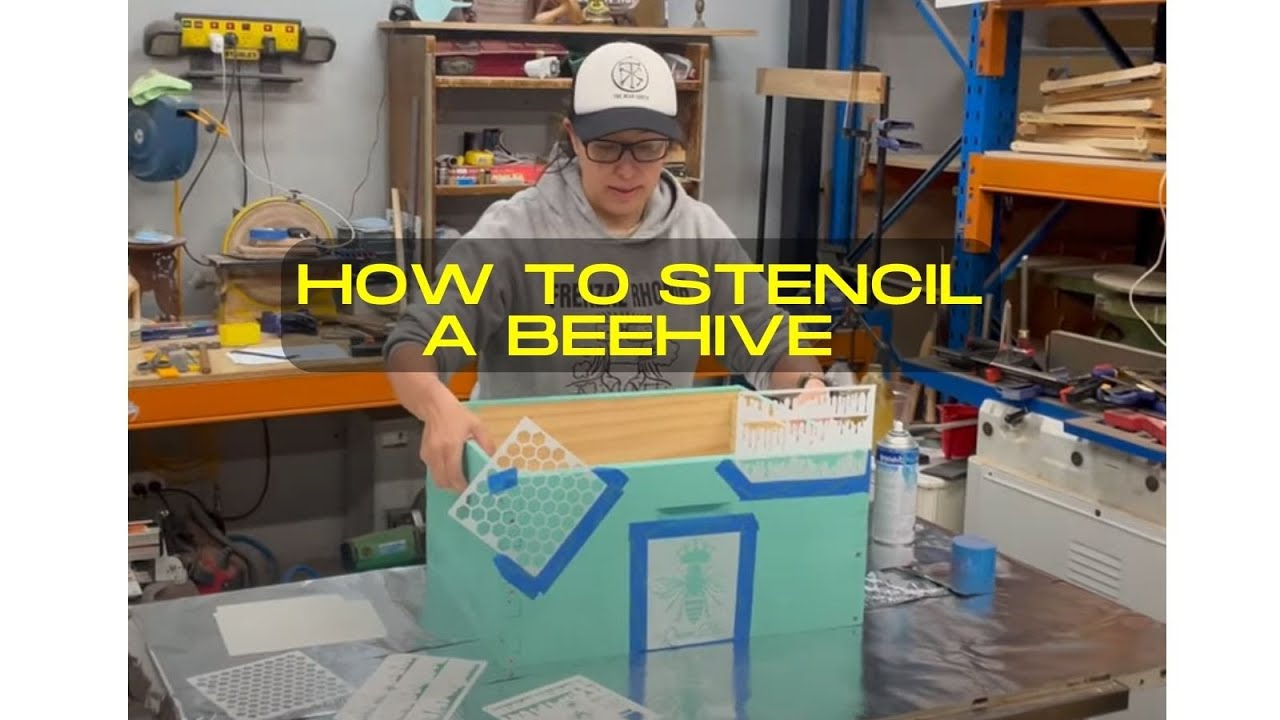 How to stencil Beehives with craft stencils