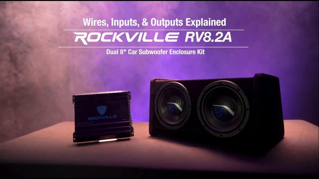Wires, Inputs, And Outputs Explained on Rockville RV8.2A Car Subwoofer Enclosure+Mono Amp+Amp Kit