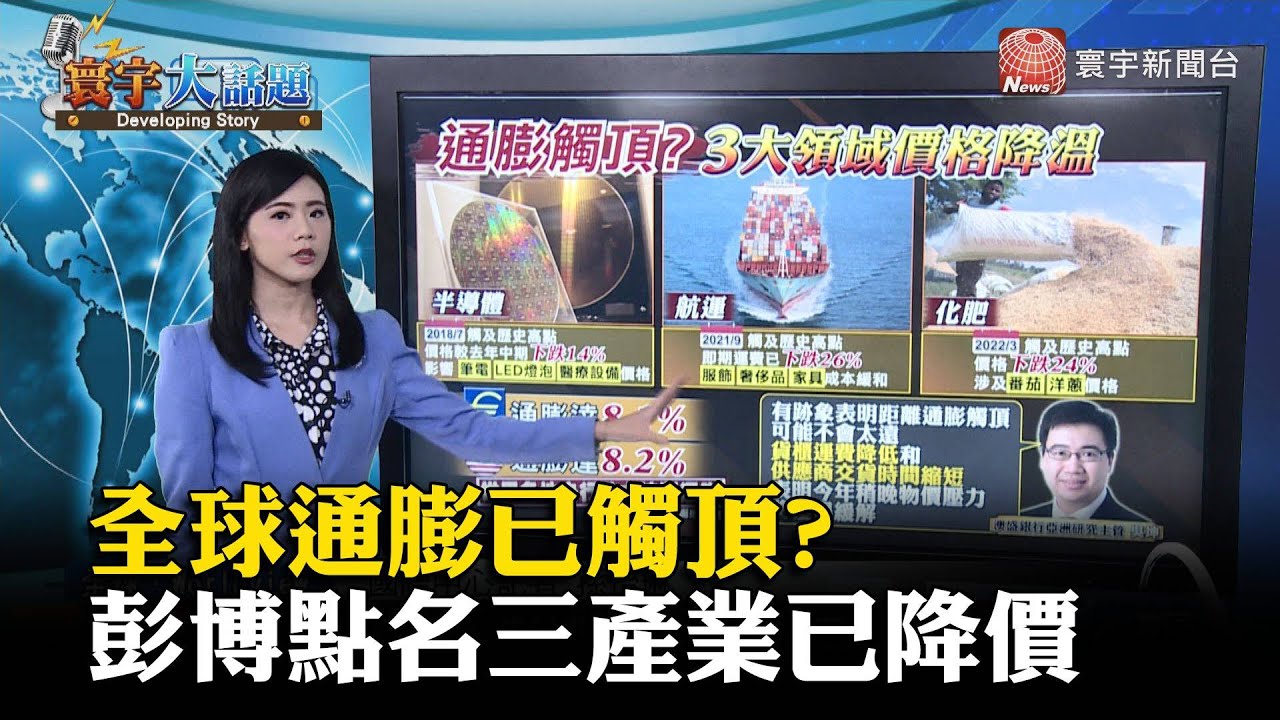 全球通膨已觸頂？彭博點名三產業已降價 #寰宇大話題 @globalnewstw