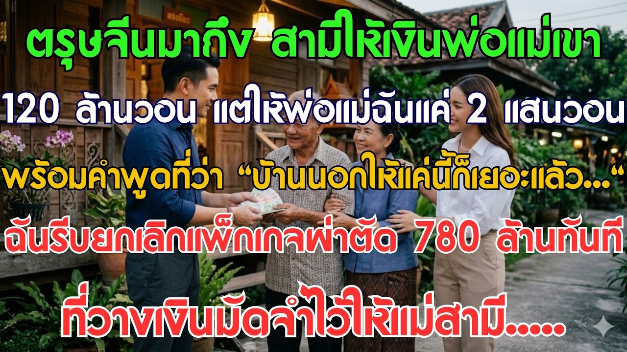 ตรุษจีน สามีให้แม่ตัวเอง 1.2 แสน ให้แม่ฉัน 200 บอกว่า 