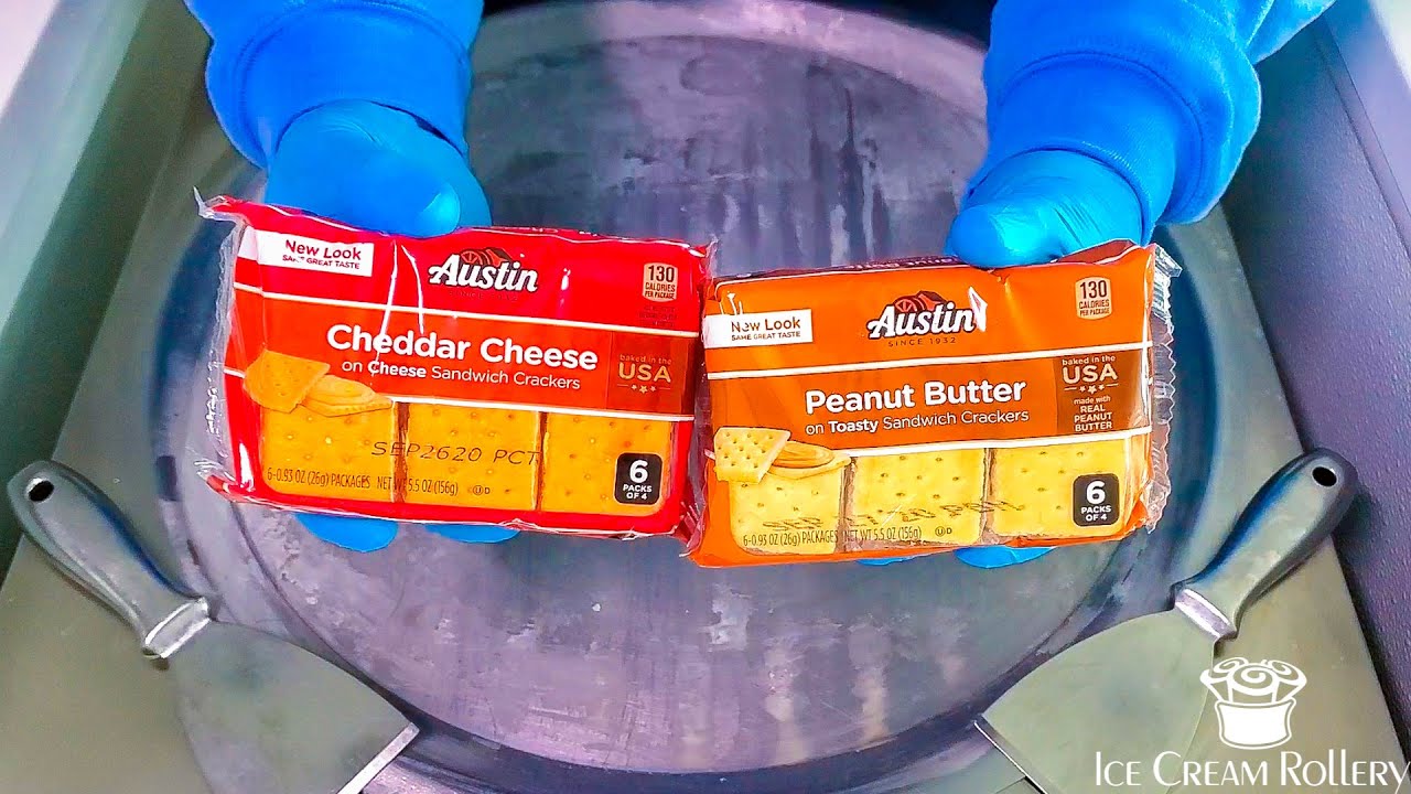 Ice Cream Rolls | Sandwich Crackers (Cheddar Cheese & Peanut Butter)