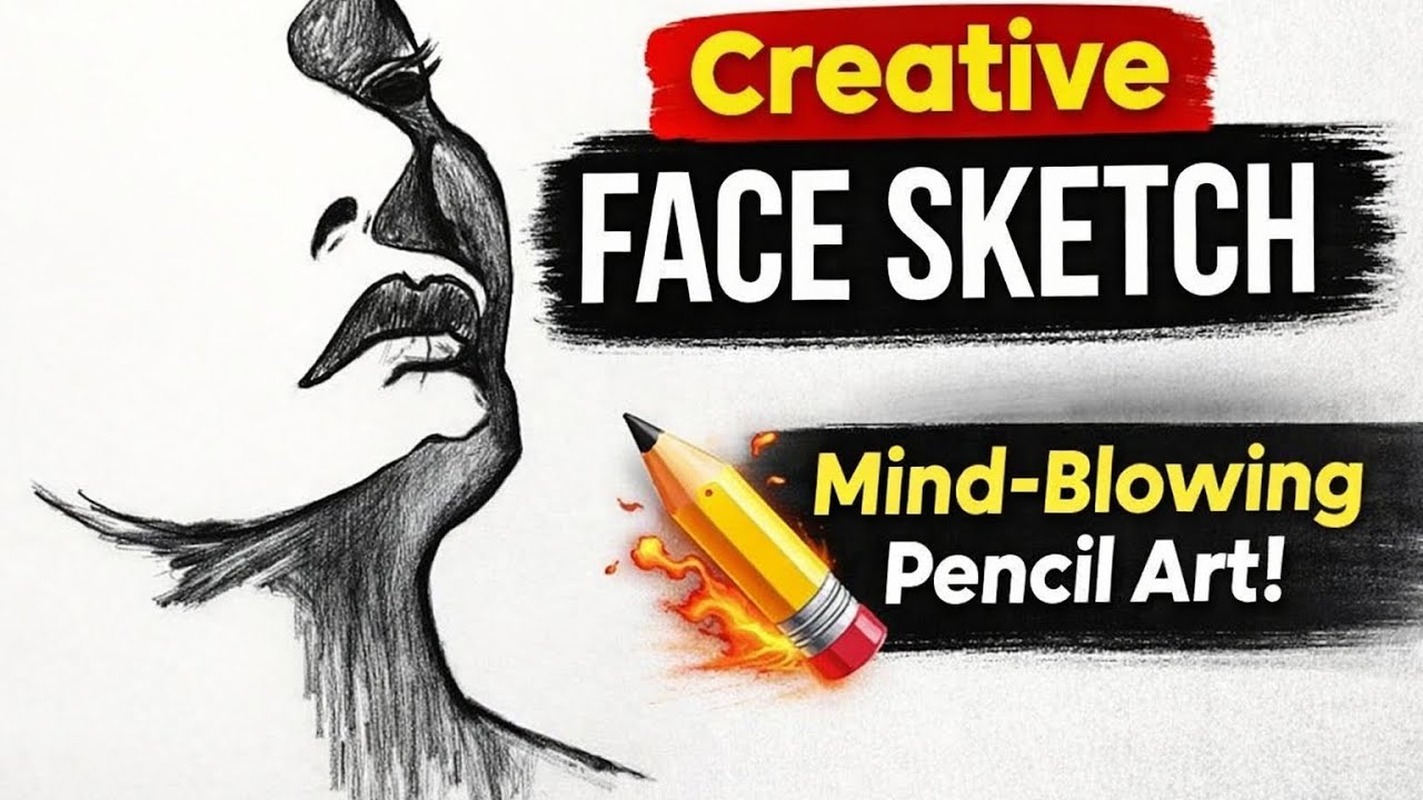 Amazing Face Sketch Drawing | Creative Pencil Art#artist 