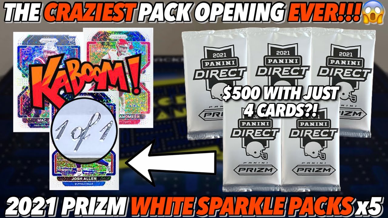 THE MOST INSANE PRIZM PACK OPENING EVER! 😱 5 $500 2021 Panini Prizm Football White Sparkle Packs