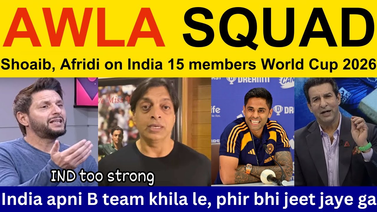 Shahid Afridi shocked on India strong squad for World Cup 2026 | Pak Media, Ramiz Raja, Wasim Akram