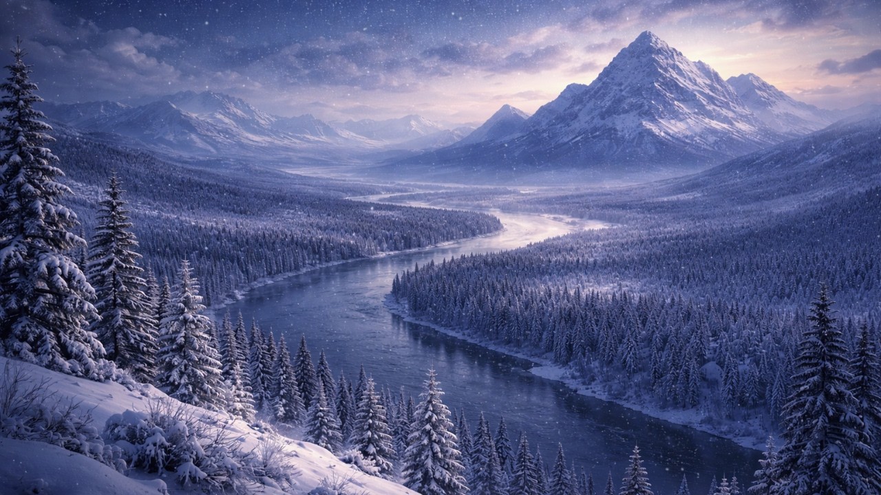Endless Winter River | Calm High-Frequency Ambient for Focus & Stillness