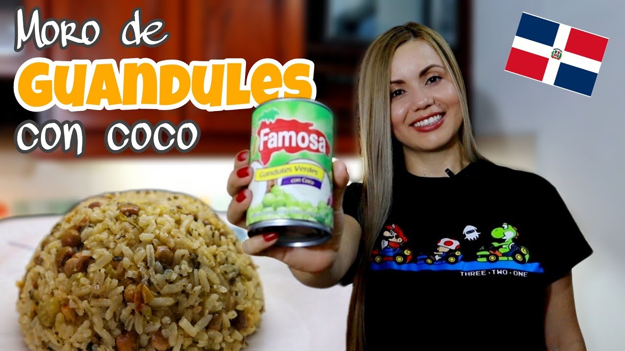 MORO DE GUANDULES con coco receta dominicana 🇩🇴