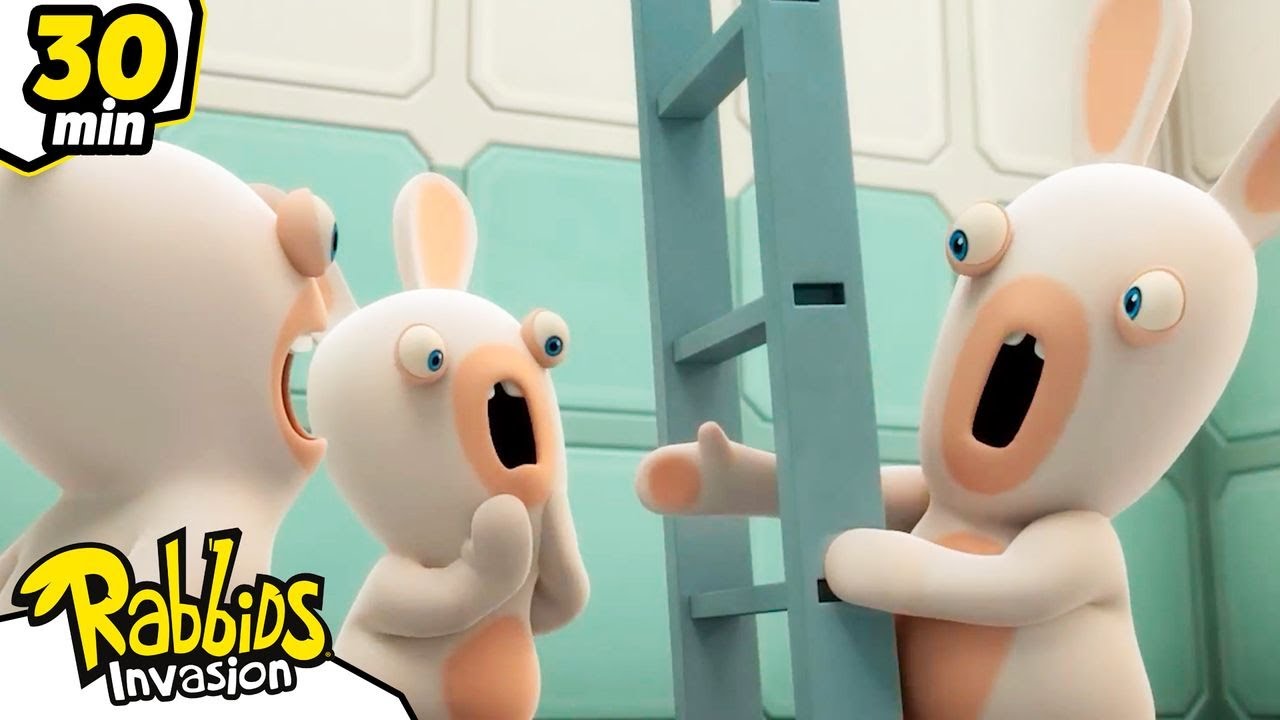 ¡Los Rabbids se están volviendo locos en el laboratorio! | Rabbids La Invasión | Dibujos animados