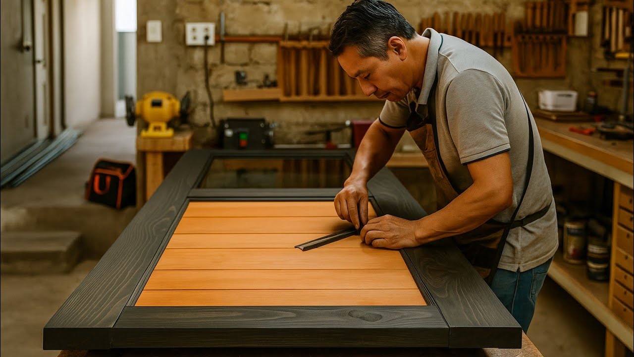 Puerta de madera solida #carpenter