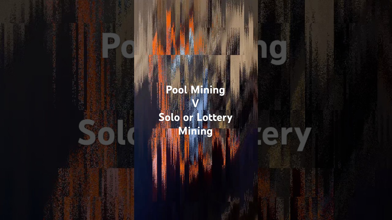Pool mining V Solo or Lottery Mining #asicmining #solar #bitcoinmining