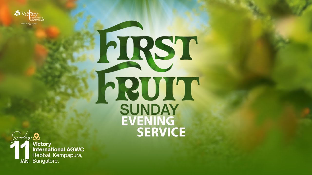🔴 🅻🅸🆅🅴 11th January 2026 | First Fruit  Sunday & Holy Communion Evening Service | Pas. Chandra Mouli