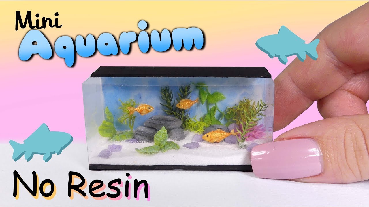 Как миниатюрный учебник по аквариуму NO RESIN / DIY Mini Fish Tank