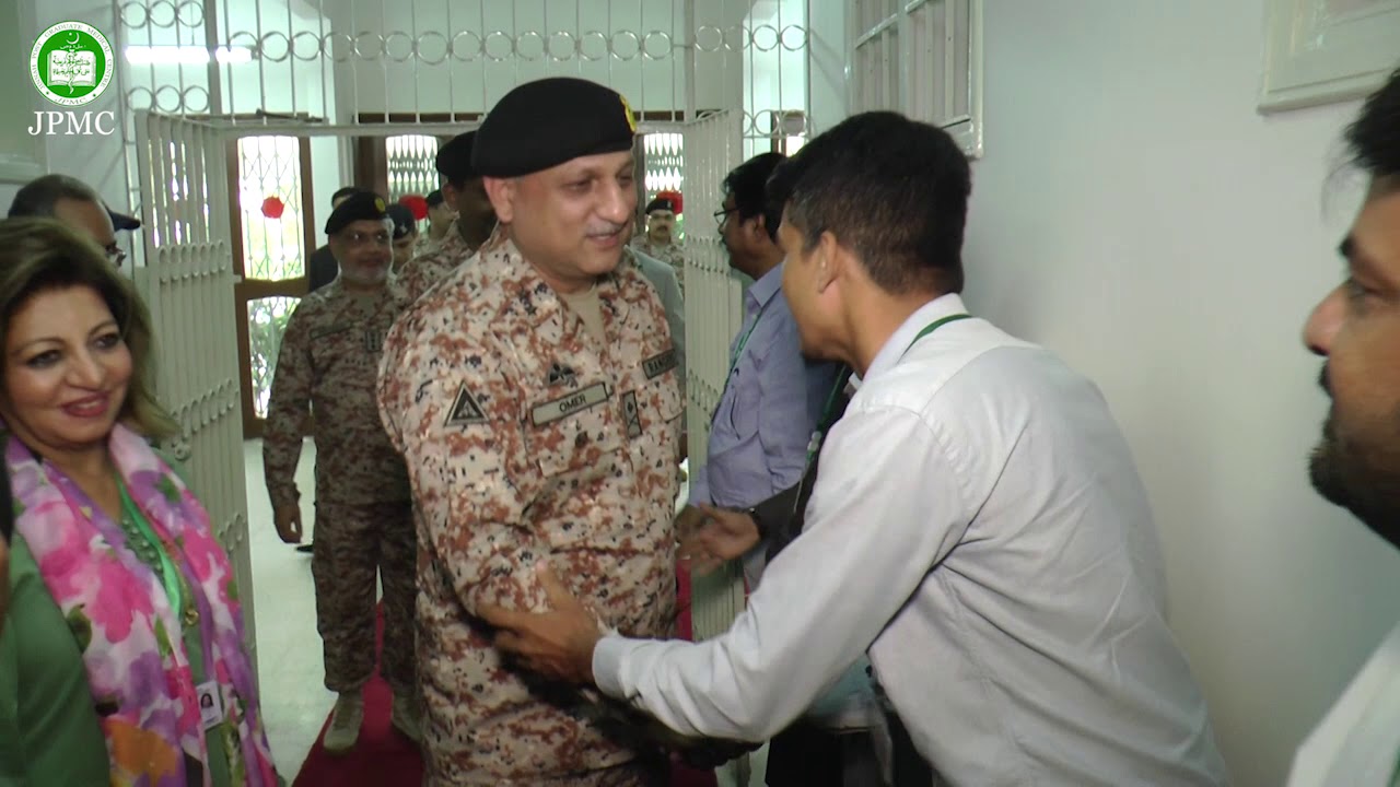 Omer Ahmed Bukhari,  Director General Ranger Sindh,  Visit on 19th August, 2019 at JPMC Karachi