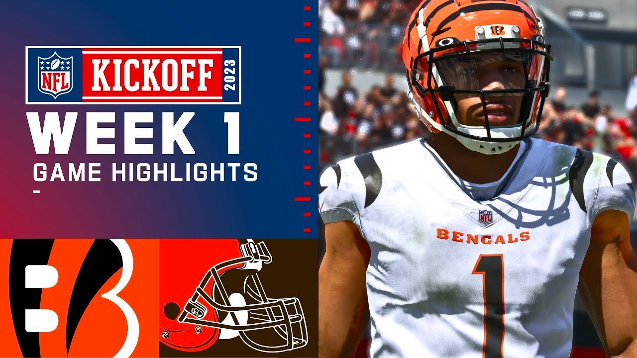 Bengals vs. Browns Week 1 - Madden 23 Simulation Highlights (Madden 24 Rosters)