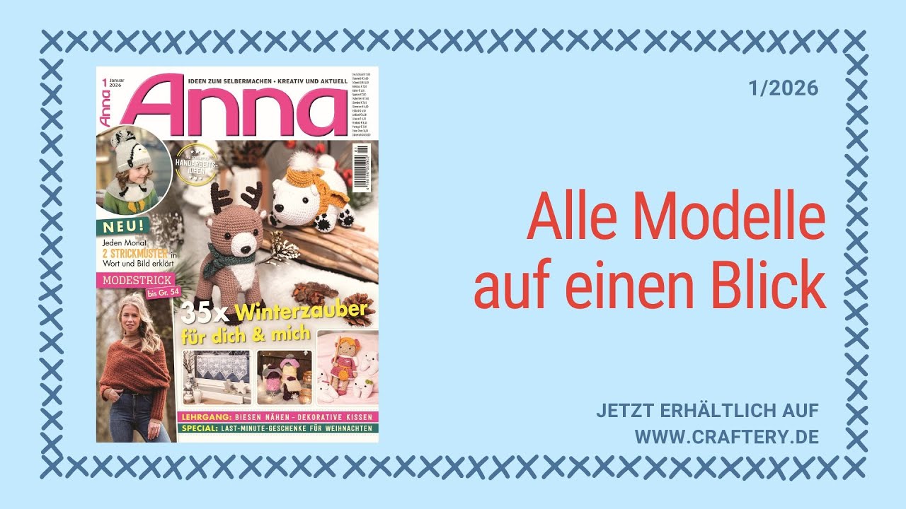 Zeitschrift ANNA 01/26 - Alle Modelle auf einen Blick