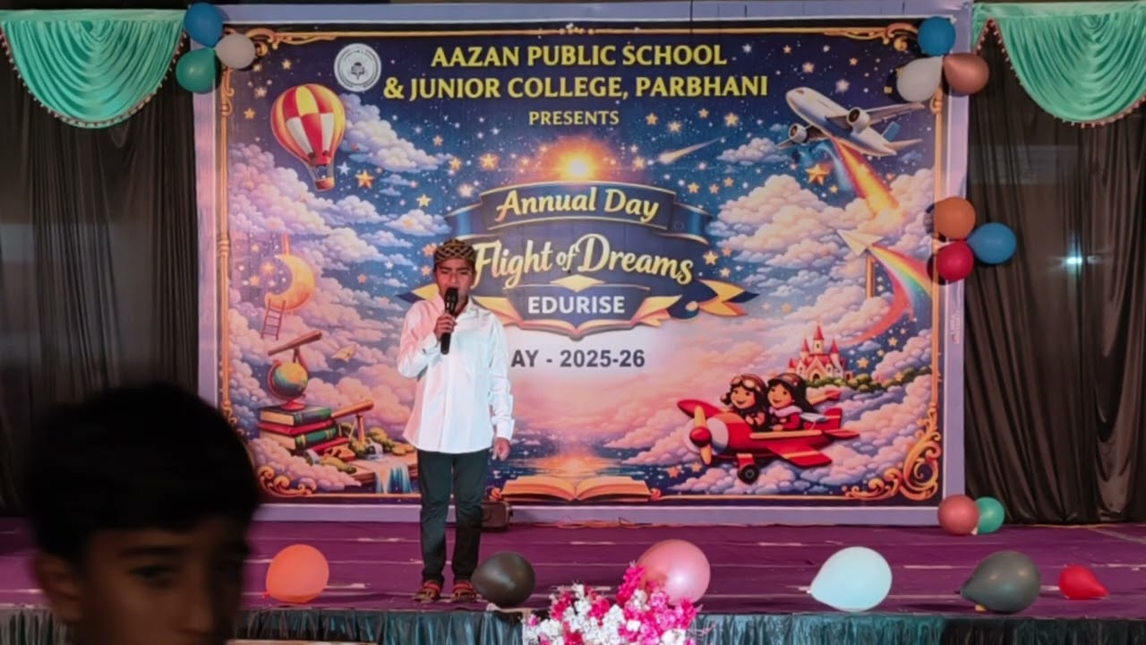Naat | Flight of Dreams 2025-2026 ✈️ | EduRise ✨ |📍 Aazan Public School & Junior College | Parbhani