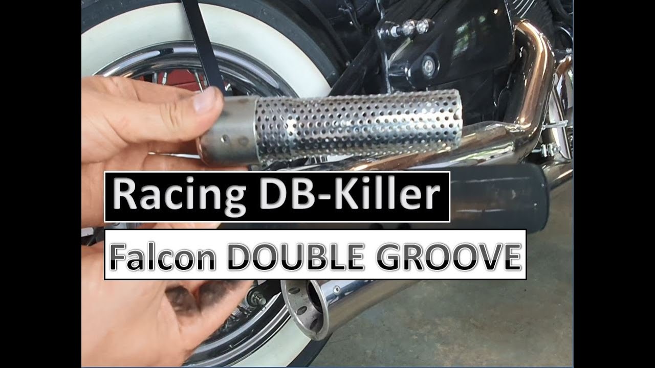 Falcon Double Groove mit Racing-DB-Eater | Bobberumbau | Kawasaki VN800 Vulcan