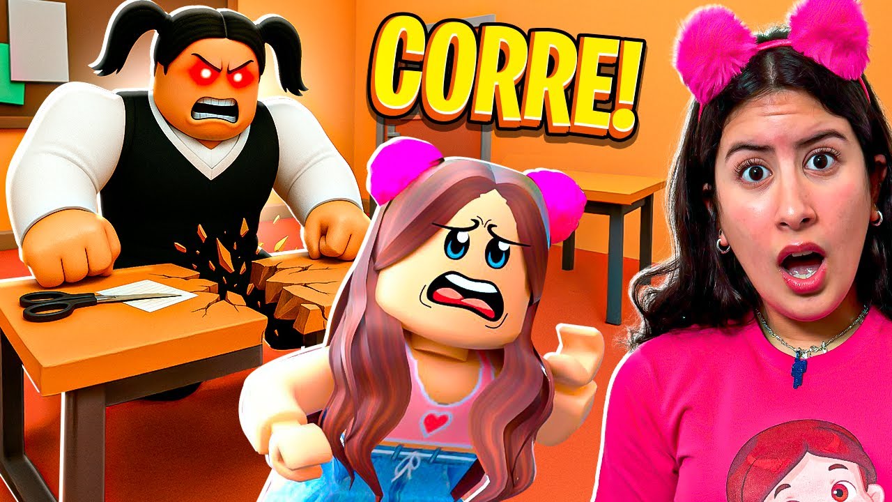 Maria Clara Foge da Carly Malvada no Roblox! ESCAPE CARLY School Obby