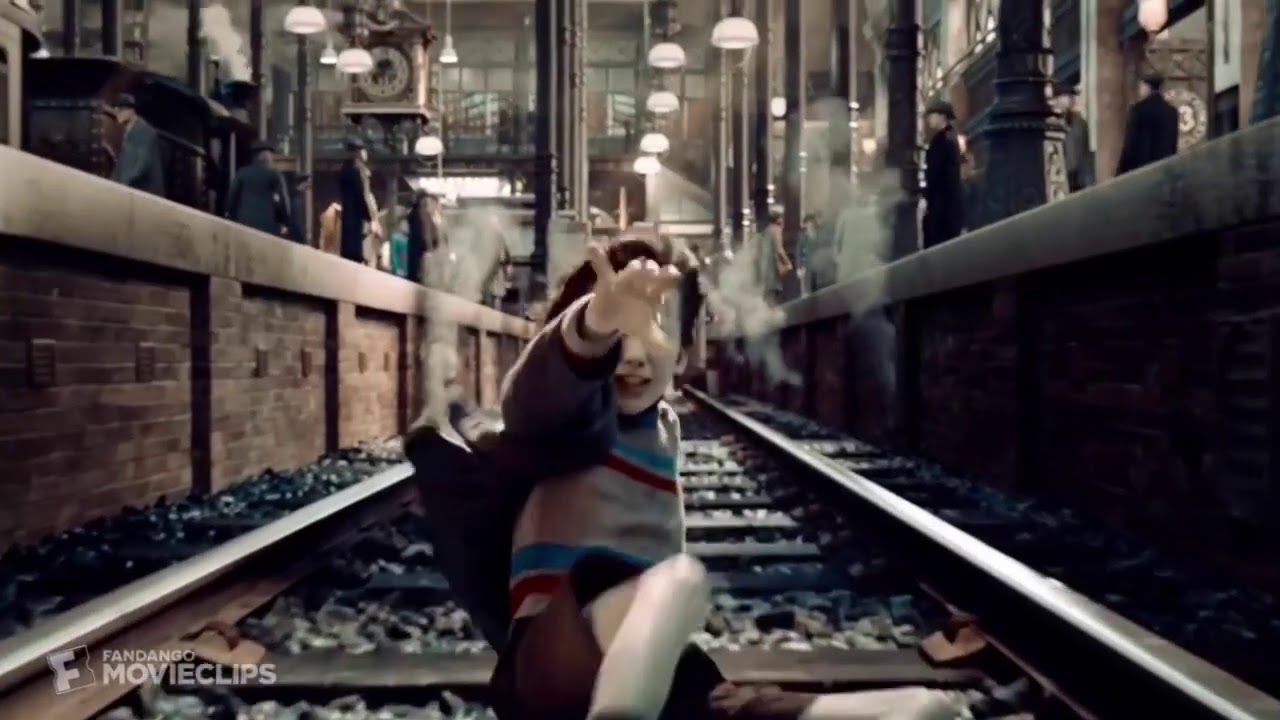 Hugo dream/1895 Paris Montparnasse train crash scene with added sfx remastered