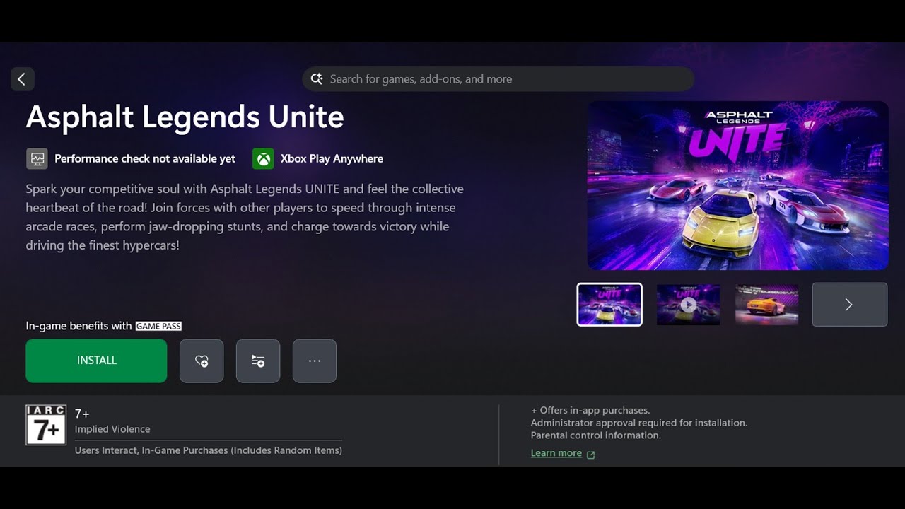 Fix Asphalt Legends Unite Not Installing On Xbox App/Microsoft Store On PC