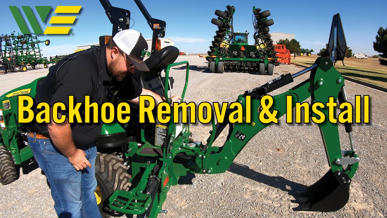 John Deere 260B Backhoe Removal & Install
