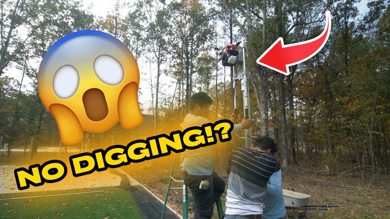 NEVER DIGGING again! | AUTOMATIC Post Digger for the 1st time!